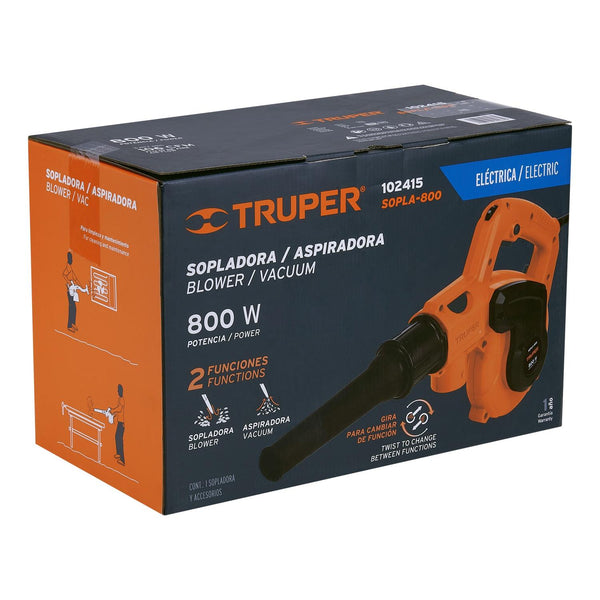Sopladora/Aspiradora eléctrica 800 W, Truper 102415