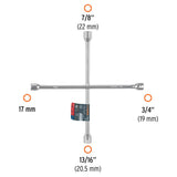 Llave de cruz 16' pulida y cromada, Truper 102634