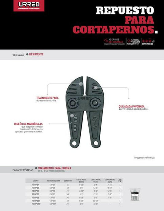 Repuesto para cortapernos COP18 Urrea RCOP18