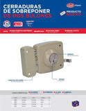 Cerradura de sobreponer de dos bulones, izquierda Lock. 30CS