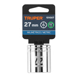 Dado de 27 mm, 6 puntas, cuadro 1/2', Truper 101007