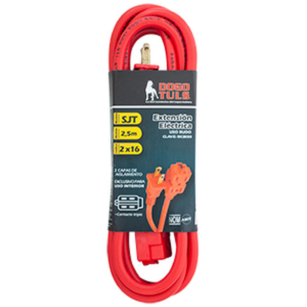 DOGOTULS EXTENSION ELECTRICA 2x16 2,5 MTS USO RUD MC8080