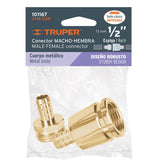 Juego de conectores robustos de aluminio 1/2',macho/hembra Truper 101167