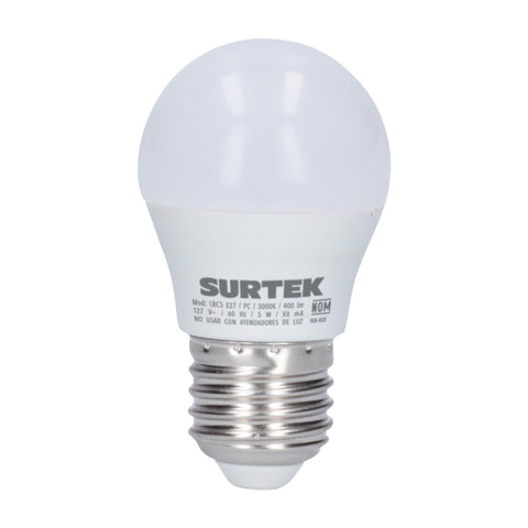 Lámpara de LED tipo bulbo A19, 5 W luz de día, Surtek LBD5