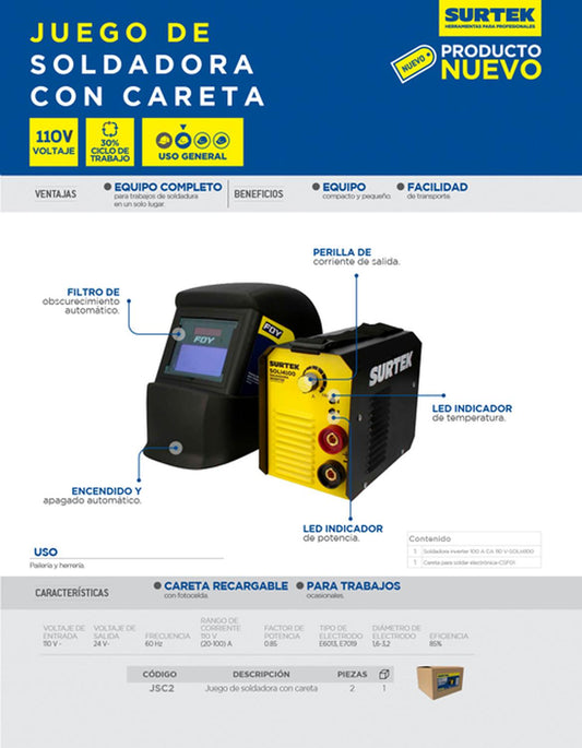 Juego para soldador/herrero Surtek JSC2