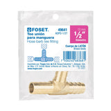 Tee inserción de latón para poliducto negro, 1/2' Foset 49641