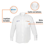 Camisa blanca para caballero, manga larga talla G, Truper 60362