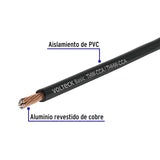 Rollo de 100 metros de cable THW CCA 12 AWG negro, Volteck 40213