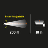 Linterna LED recargable de aluminio c/luz lateral, 270 lm Truper 100371