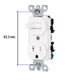 Interruptor de palanca con contacto, Standard, blanco, Volteck 47728