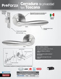 Cerradura de acero inoxidable de privacidad Toscana Proforza CPF2-40-US32D