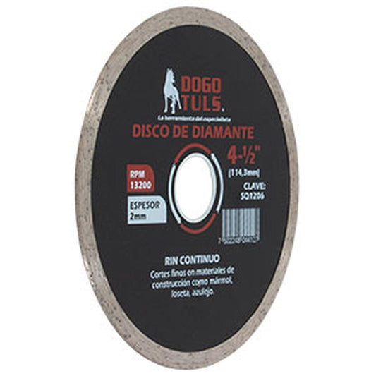 DISCO DE DIAMANTE RIN CONTINUO 4-1/2", DOGOTULS SQ1206