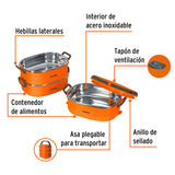 Lonchera térmica con 3 contenedores de acero inoxidable Truper 66076