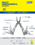 Multiherramienta 12 en 1 Foy 143147