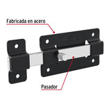 Pasador de barra plana 4', negro, Hermex 47930