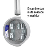 Tubo de acero roscado de 3 m pared gruesa, 1-1/4', Volteck 47233