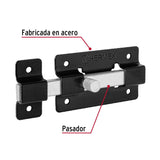 Pasador de barra plana 3', negro, Hermex 47929