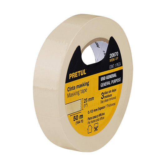 Cinta masking tape de 1' x 50 m, Pretul 20670