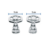 Juego de 2 manerales para mezcladora, volante, cromo, Tubig, Foset 46869