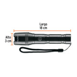 Linterna LED recargable de aluminio, 650 lúmenes Truper 101330