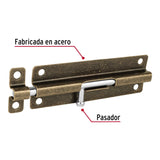 Pasador de barril de acero latón antiguo 6', Hermex 45724
