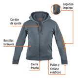 Sudadera gris para caballero, talla G, Truper 65033