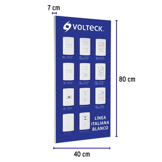 Exhibidor línea italiana blanco Volteck 57063