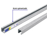 Perfil unical sólido de 3 m, 4 x 4 cm, calibre 16, Volteck 47760
