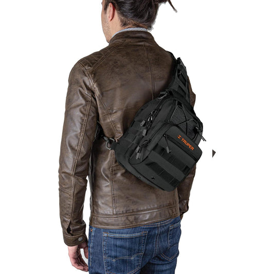 Mochila táctica de hombro, negro Truper 67022