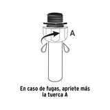 Conector 1/2' macho de ABS con tuerca de ajuste manual, Truper 103060