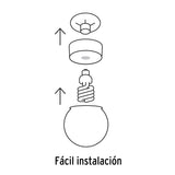 Pantalla decorativa esférica, sin lámpara, Volteck 40236