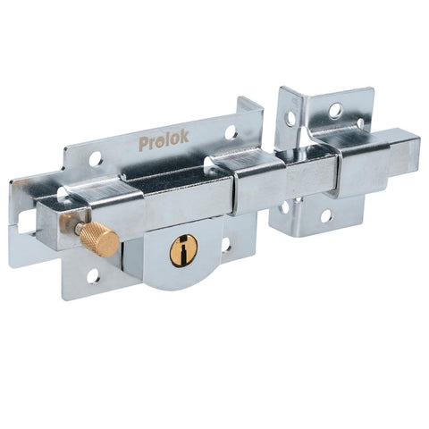 Cerradura de barra fija función derecha, cromo brillante, llave estándar, en caja, Prolok 11CRP
