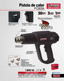 Pistola de calor 600°C 1800W 127V uso pesado Urrea PC800A