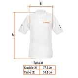 Playera tipo polo blanca, para caballero, talla M, Truper 60454