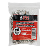 Conector cadena bola #6 3.2 niquel 100pz, Dogotuls SH5056