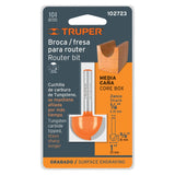 Broca para router, media caña, 1', Truper 102723