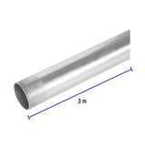 Tubo de acero roscado de 3 m pared gruesa, 1-1/4', Volteck 47233