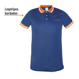 Playera tipo polo dry fit azul, para caballero, talla G, Truper 69967
