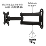 Soporte con brazo articulado para pantallas de 13'- 42 Volteck 48428