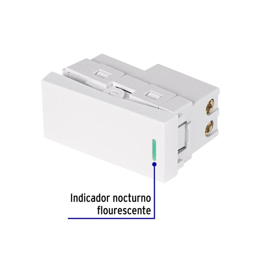 Interruptor de 3 vías blanco de 1 módulo, línea Lisboa, Volteck 47943