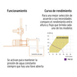 Bomba presurizadora jet hierro 1/2 HP con control, Truper 102856