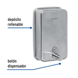 Dosificador de acero inox. para jabón líquido, Foset 47931