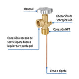 Válvula de servicio para tanque estacionario hasta 300 L 47652