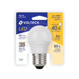 Lámpara LED G45 6 W (equiv. 40 W), luz cálida, blíster, Volteck 46278