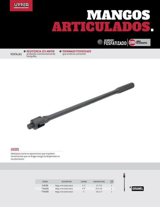 Mago Articulado Black 3/4x20-3/16 Urrea 5668B