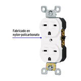 Contacto dúplex, cara de chino, Standard, blanco, Volteck 47722