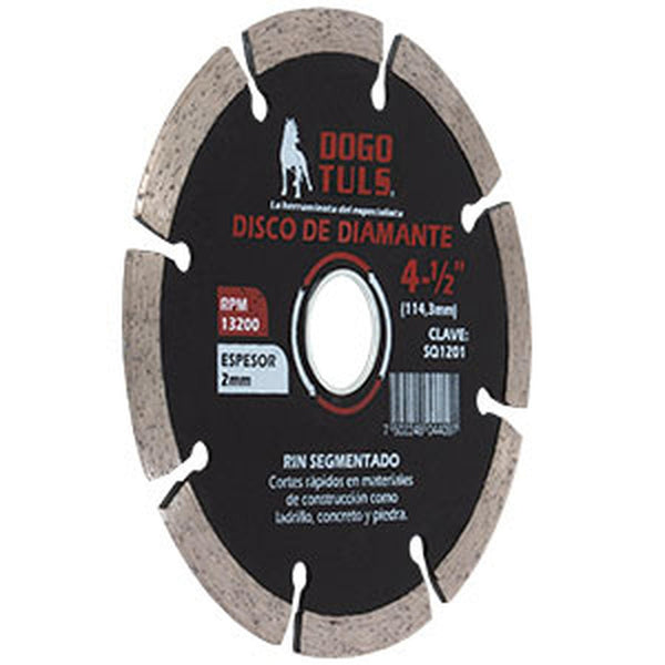 DISCO DE DIAMANTE RIN SEGMENTADO 4-1/2", DOGOTULS SQ1201
