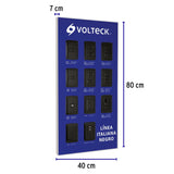 Exhibidor línea italiana negro Volteck 57062