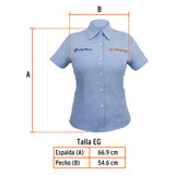Camisa azul para dama, manga corta talla XG, Truper 61109