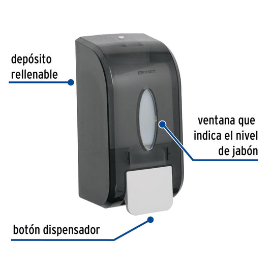 Dosificador de ABS para jabón líquido, humo, Foset 47934